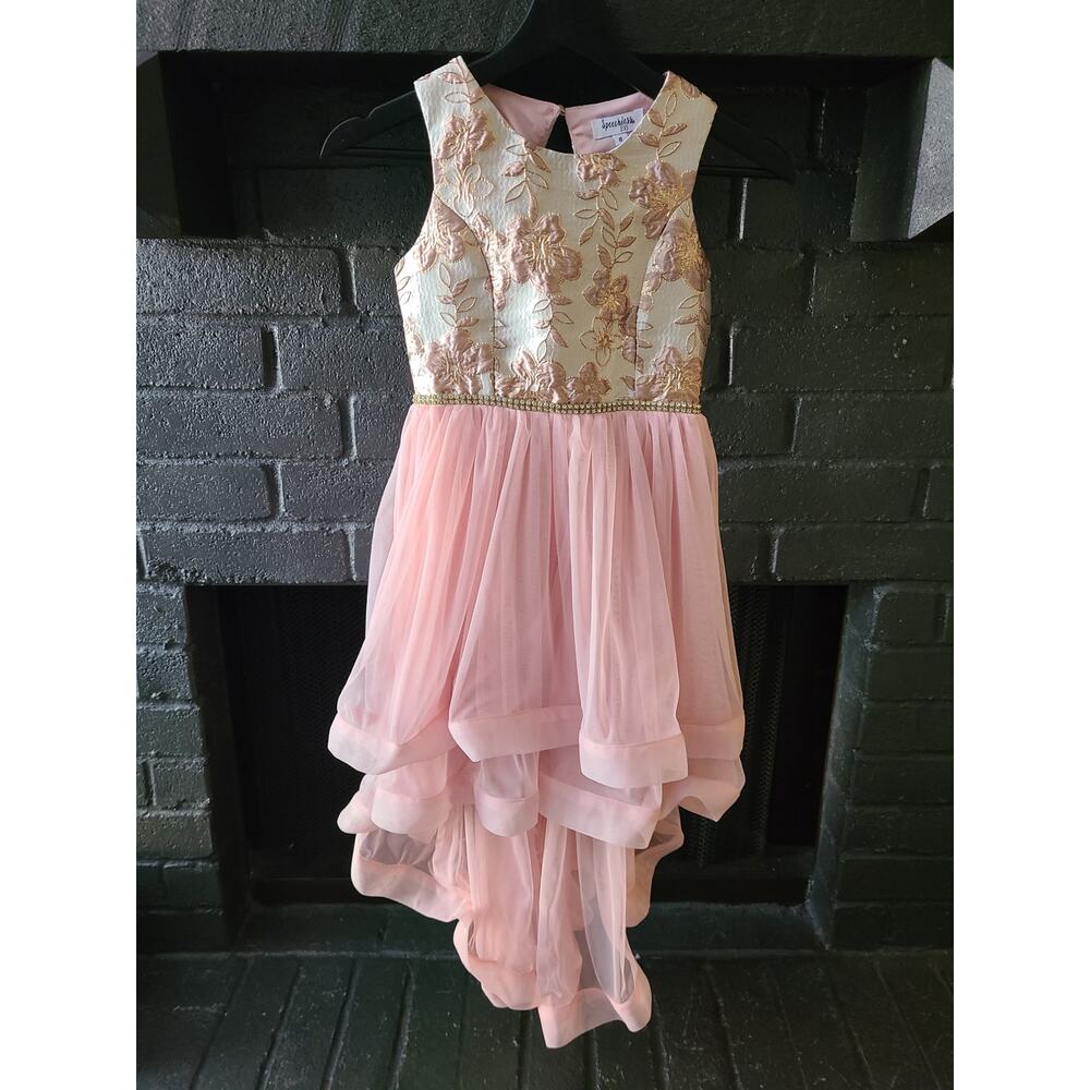 Speechless Pink and Gold Formal Kids Dress